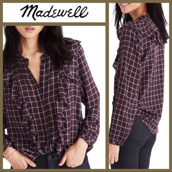 Madewell Tops - 🔥 FINAL! 🔥 NEW! [ Madewell ] Plaid Ruffles XXS